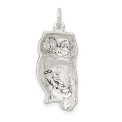 Sophia Jewelers 925 Sterling Silver Solid Owl Charm with Anti-Tarnish Coating