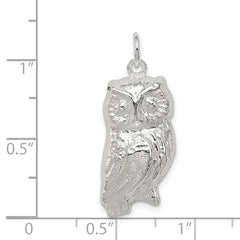 Sophia Jewelers 925 Sterling Silver Solid Owl Charm with Anti-Tarnish Coating