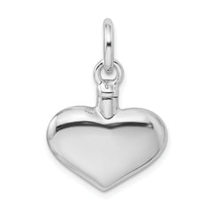 Sterling Silver 925 Polished Heart Ash Holder Pendant by Sophia Jewelers