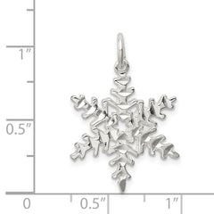 Sophia Jewelers 925 Sterling Silver Snowflake Pendant with Anti-Tarnish Finish