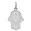 Sterling Silver Rhodium-plated Polished Chamseh/Hamsa Pendant
