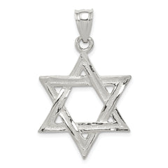 Sterling Silver Polished Star of David Pendant