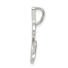 Sterling Silver 925 Letter G Pendant with Polished Texture