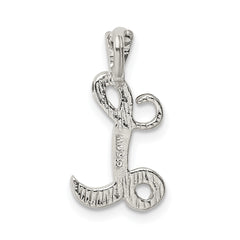 Sophia Jewelers Sterling Silver 925 Letter L Pendant with Polished Finish