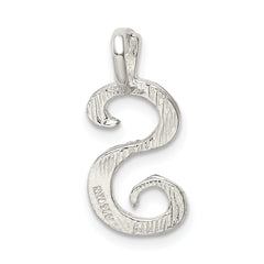 Sterling Silver 925 S Charm Pendant with Anti-tarnish Finish