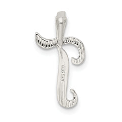 Sterling Silver 925 Letter T Pendant with Anti-Tarnish Finish