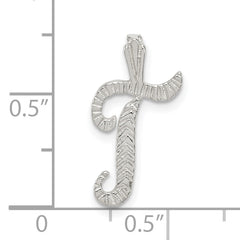Sterling Silver 925 Letter T Pendant with Anti-Tarnish Finish
