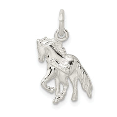 Sterling Silver 925 Horse Charm with Polished Finish Elegant Design
