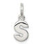 Sterling Silver Letter S Initial Charm