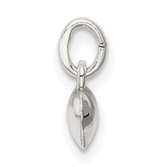 Sterling Silver 925 Puff Heart Charm with Elegant Hollow Design