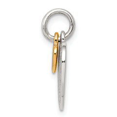 Sophia Jewelers Gold-Plated Sterling Silver Love Charm Pendant