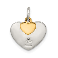 Sophia Jewelers Gold-Plated Sterling Silver Love Charm Pendant