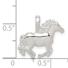 Sterling Silver 925 Horse Charm with Polished Anti-Tarnish Finish