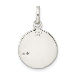 Sterling Silver 925 LOVE CZ Charm with Polished Diamond-Cut Elegance