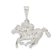 Sterling Silver 925 Race Horse Charm with Anti-Tarnish Polished Finish