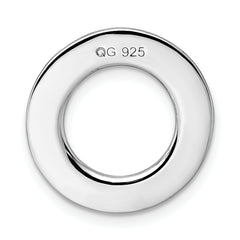 Sterling Silver 925 Polished Pendant with Rhodium-Plated Dream Charm