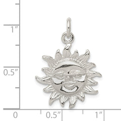 Sophia Jewelers 925 Sterling Silver Men's Sun Pendant with Polished Finish