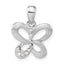 Sterling Silver Satin CZ Butterfly Pendant