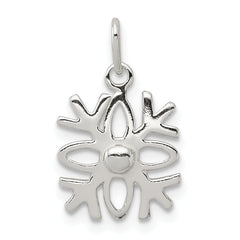 Sterling Silver Polished Snowflake Charm