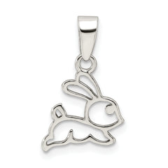 Sophia Jewelers Sterling Silver Polished Bunny Pendant Rhodium-Plated