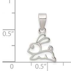 Sophia Jewelers Sterling Silver Polished Bunny Pendant Rhodium-Plated