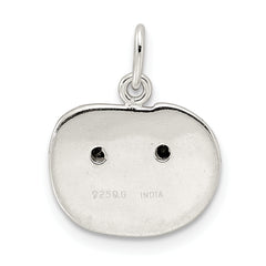 Sophia Jewelers Sterling Silver Enamel Pumpkin Pendant with Anti-Tarnish Finish