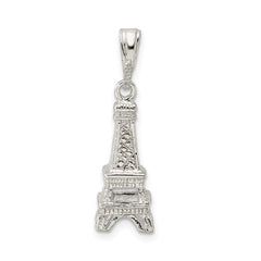 Sterling Silver 3D Eiffel Tower Charm Polished Elegance by Sophia Jewelers