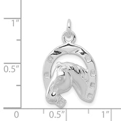 Sophia Jewelers 925 Sterling Silver Horse Pendant with Polished Finish