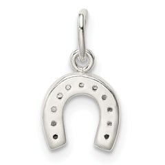 Sophia Jewelers Sterling Silver Horseshoe CZ Polished Charm