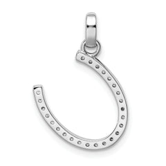 Sophia Jewelers Sterling Silver CZ Pendant with Rhodium Polish