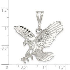 Sterling Silver 925 Men's Eagle Charm with Anti-Tarnish Finish