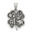 Clover Pendant in Sterling Silver, 20mm Antiqued - Sophia Jewelers