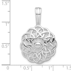 Unisex 925 Sterling Silver Polished Textured Pendant by Sophia Jewelers