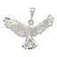 Eagle Pendant in Sterling Silver, 27mm Textured & Diamond-Cut - Sophia Jewelers