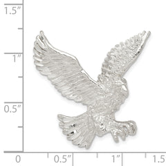 Sterling Silver 925 Men's Eagle Charm Pendant with Anti-Tarnish Coating