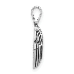 Unisex 925 Sterling Silver Polished Antiqued Shell Pendant by Sophia Jewelers
