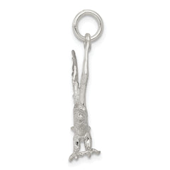 Sterling Silver 925 Men's Eagle Charm with Anti-Tarnish Finish