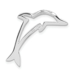 Sterling Silver Dolphin Pendant with Polished Finish for Women