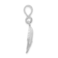 Sterling Silver 925 Polished Whale Pendant Unisex Elegant Design