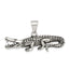 Sterling Silver Antiqued & Textured Crocodile Pendant