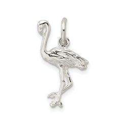 Sterling Silver 925 Flamingo Charm with Anti-Tarnish Coating