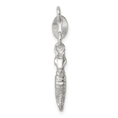 Sterling Silver 925 Seahorse Charm with Polished Textured Finish