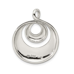 Sterling Silver Infinity Swirl Pendant with Polished Satin Finish