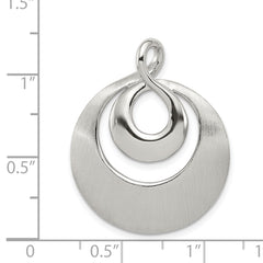 Sterling Silver Infinity Swirl Pendant with Polished Satin Finish