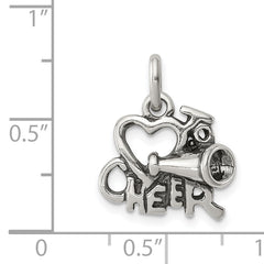 Sterling Silver 925 Cheer Pendant with Polished Antique Finish