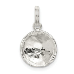 Sophia Jewelers Sterling Silver 925 Enamel Baseball Pendant with Polished Finish