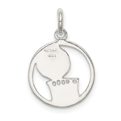 Sterling Silver 925 Basketball Pendant with Polished Anti-Tarnish Finish