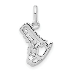 Sterling Silver 925 Ice Skate Charm Polished Unisex Pendant