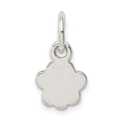 Sterling Silver 925 Paw Print Charm with Polished Textured Elegance