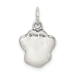 Sterling Silver 925 Polished Paw Pendant with Antique Finish